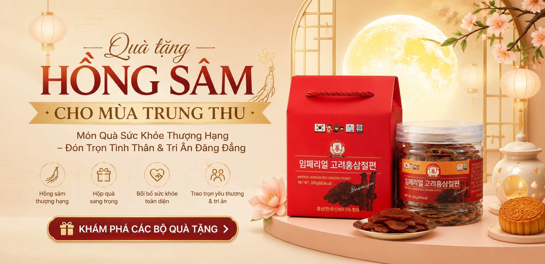 Quà tặng hồng sâm cho mùa trung thu